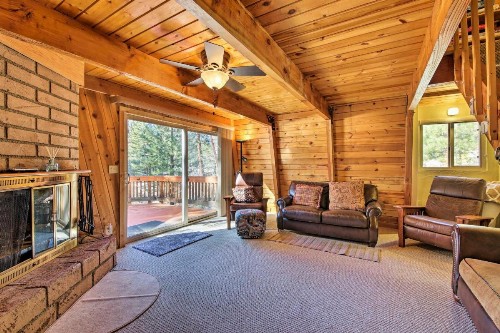 Walk to Big Bear Lake Cabin with Deck Hot Tub and WiFi