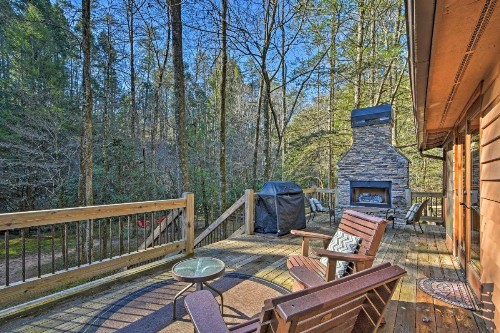 Blue Ridge Mtns Creekside Cabin with Hot Tub and Pier! - image 6