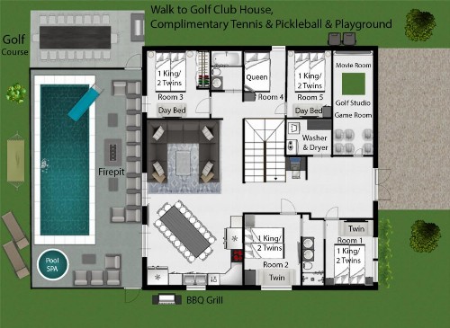 Eleven-Bedroom Disney Area Golf Resort Mansion - image 37