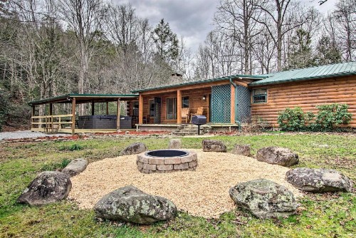 Creekside Cabin with Hot Tub Fire Pit and Game Room! - image 1