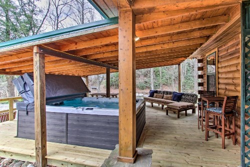 Creekside Cabin with Hot Tub Fire Pit and Game Room! - image 12
