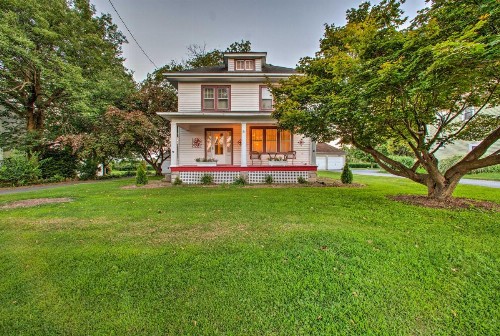 Whimsical Lancaster House with Porch Near Amish Farm