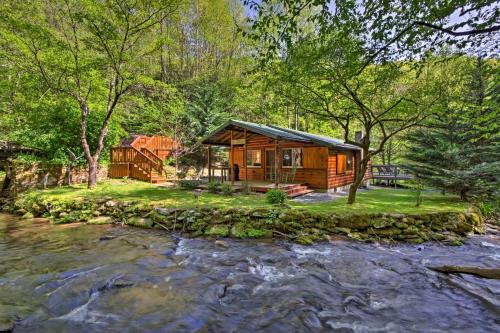 Bryson City Cabin with Fire Pit on Coopers Creek! - main image