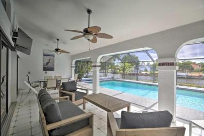 tropical Cape Coral Villa on Canal with Lanai