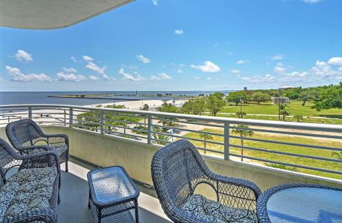 Beachside Biloxi Club Condo Balcony with Ocean View! - main image