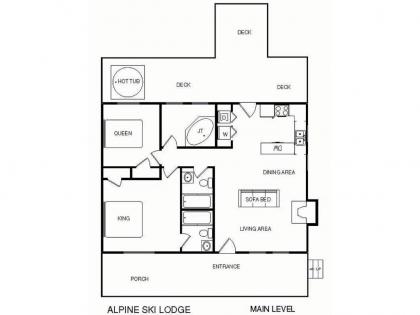 Alpine Ski Lodge 2 Bedrooms Sleeps 6 Near Ober Gatlinburg Hot Tub - image 3