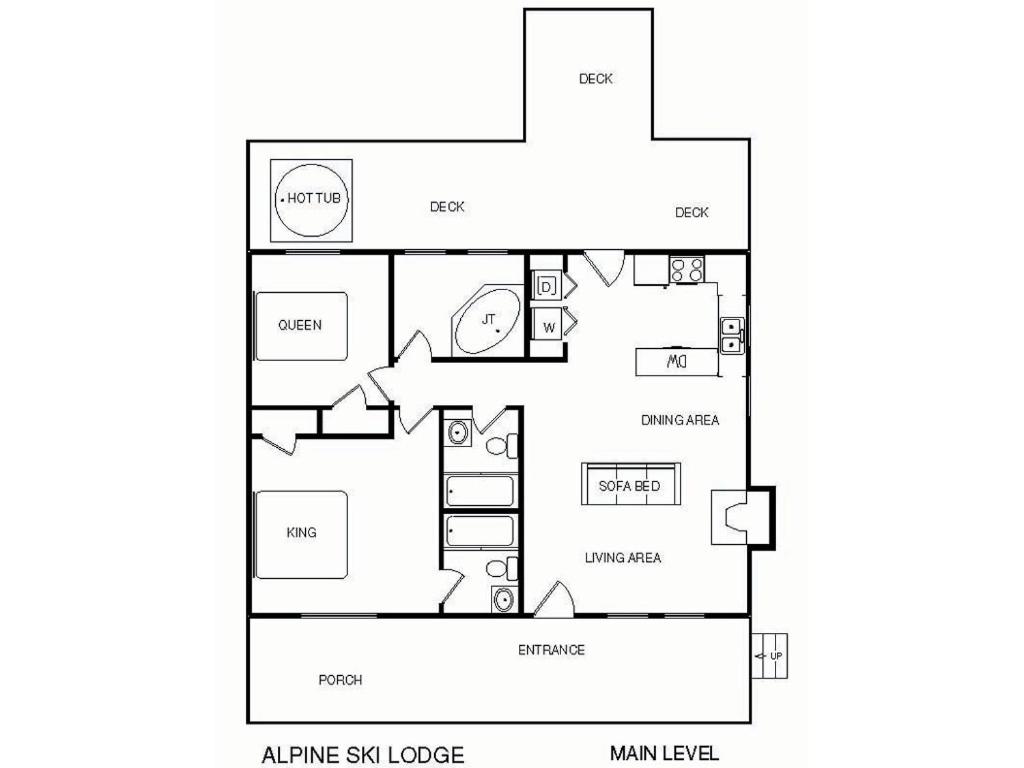 Alpine Ski Lodge 2 Bedrooms Sleeps 6 Near Ober Gatlinburg Hot Tub - image 3