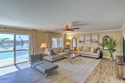 Luxe Lakefront Pool Deck Gazebo and Massage Chair