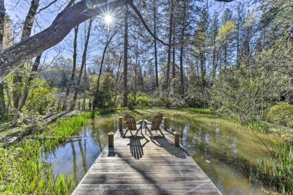 Secluded Cottage on 2 half Acres with Pond Dock and BBQ