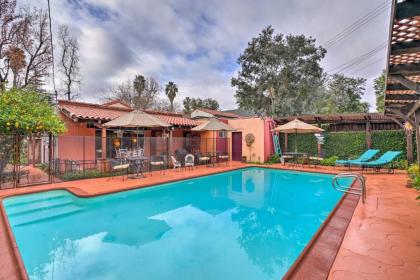 Classy SoCal Spanish Villa Pool and Grand Piano