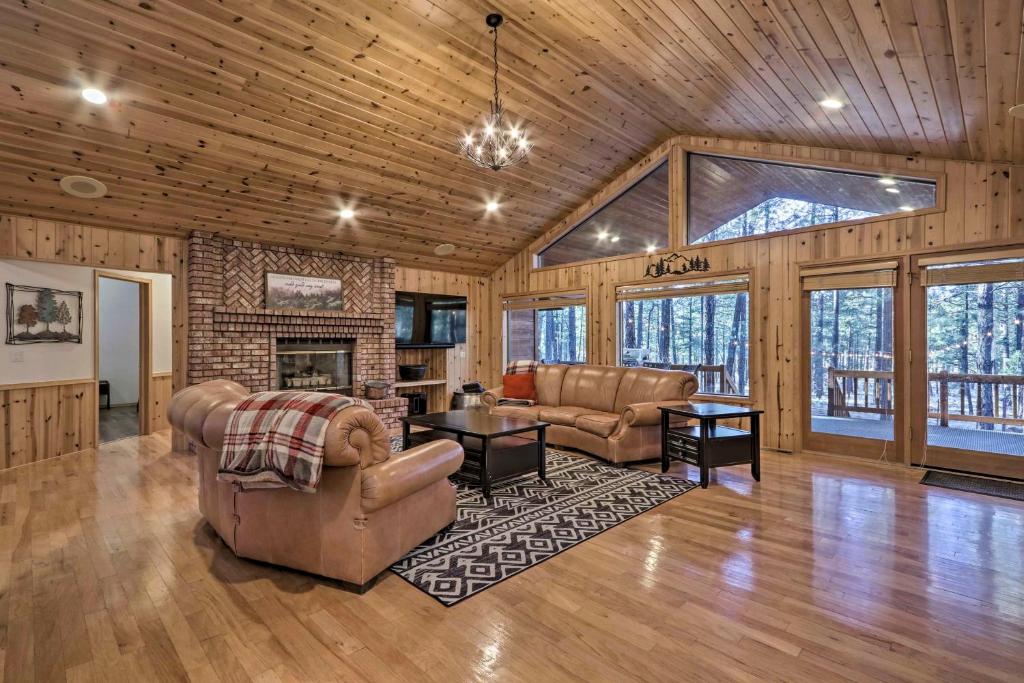 Expansive Pinetop Cabin with Fireplace and Grill! - main image