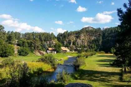 tranquil Retreat on Creek with Deck on 30 Acres South Dakota
