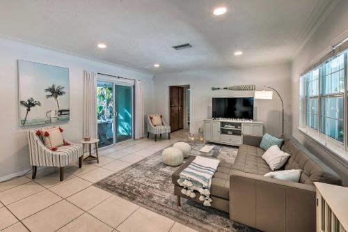 Mid-Mod Coastal Home with Pool 1 Mi to Beach - main image