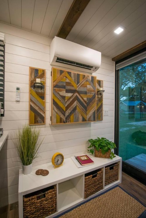 Elegant Container Tiny House Yellow & Blue - image 9